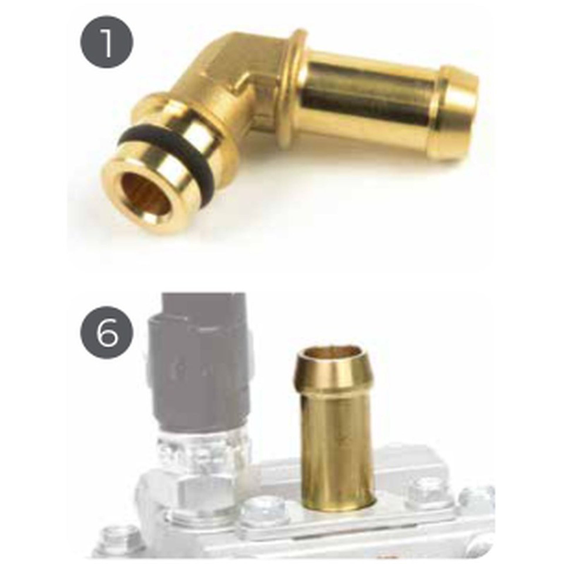 Curva Saida Gas 12mm para Genius MB