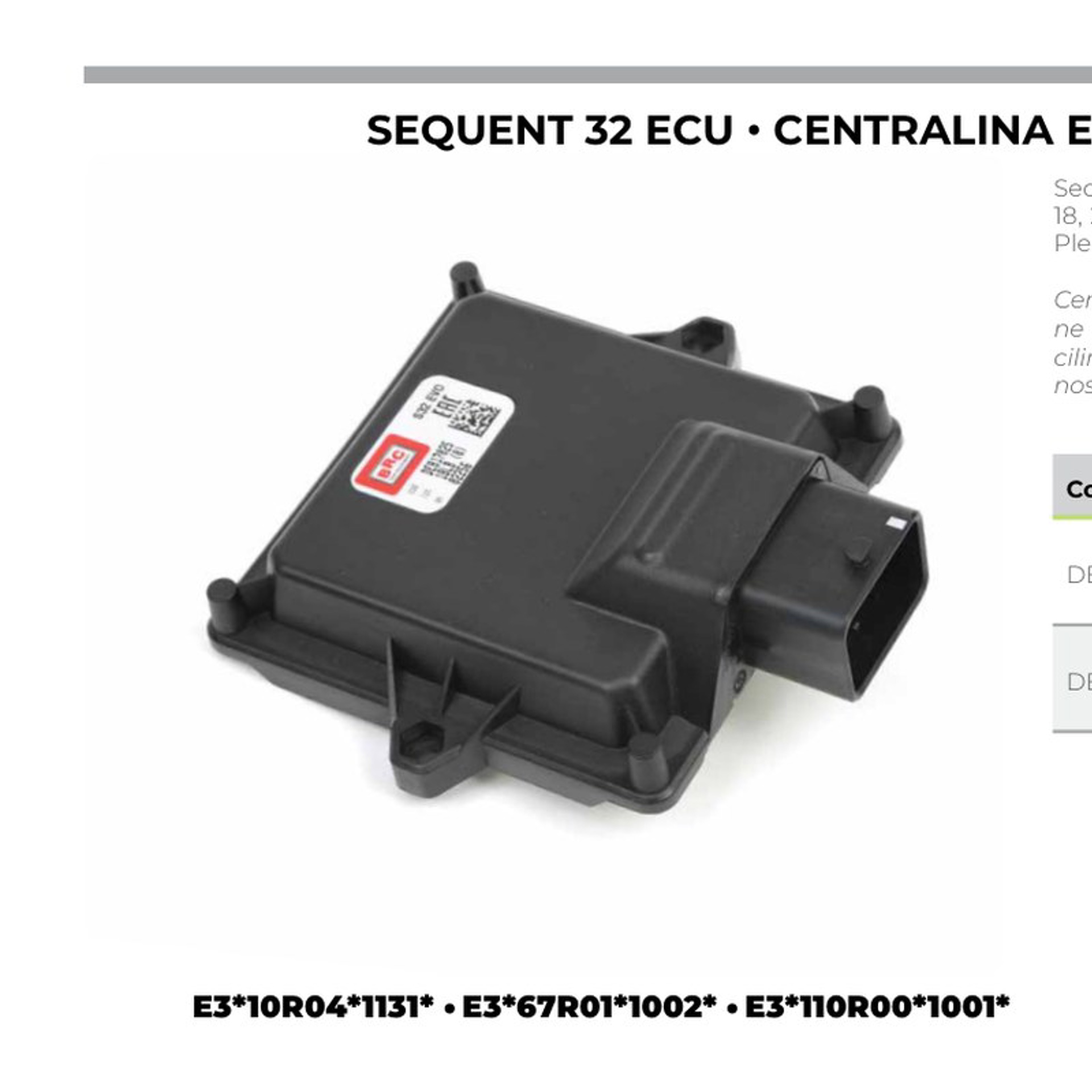 Centralina Sequent 32 Evo